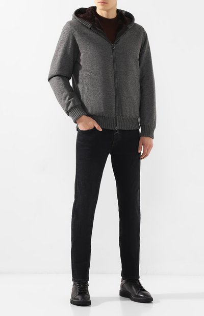 Кашемировый бомбер с меховой подкладкой LORO PIANA, арт. FAI3501, фото 2