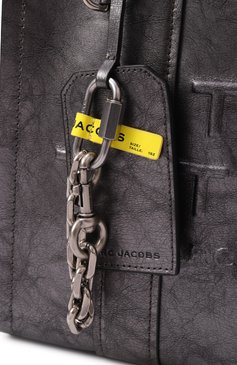 Женская сумка the tote bag medium MARC JACOBS (THE) темно-серого цвета, арт. 2R4HTT013H02 | Фото 3 (Ремень/цепочка: На ремешке; Материал: Натуральная кожа; Размер: medium)