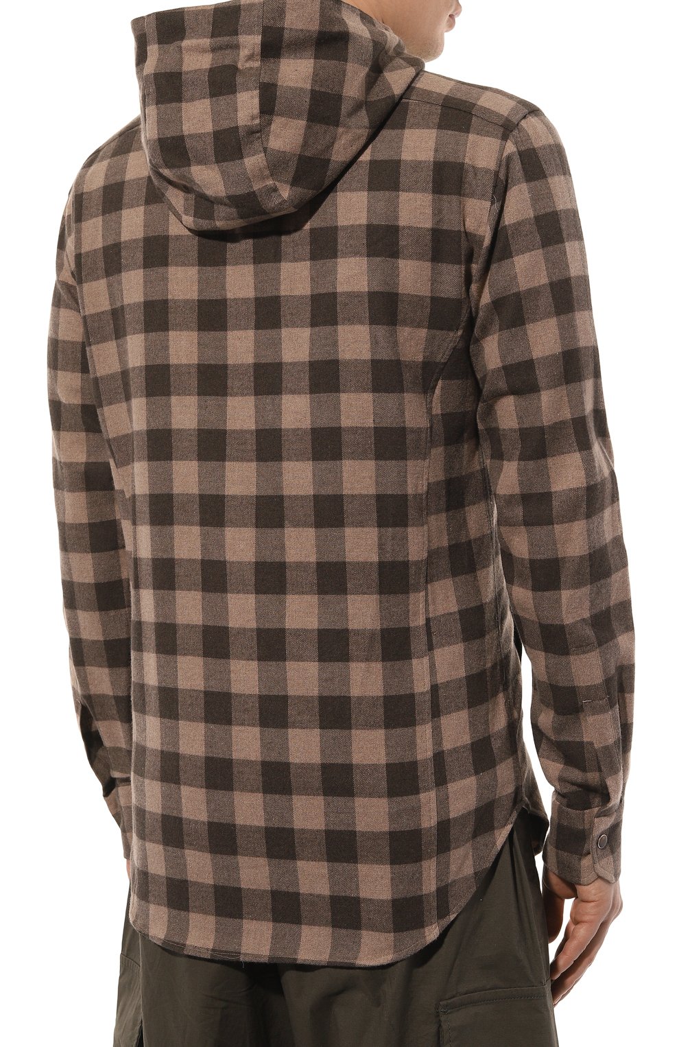 Хлопковая рубашка KITON коричневого цвета по цене 58950 руб., арт. UMCMARH0864507, фото 4 Хлопковая рубашка KITON, арт. UMCMARH0864507, фото 4