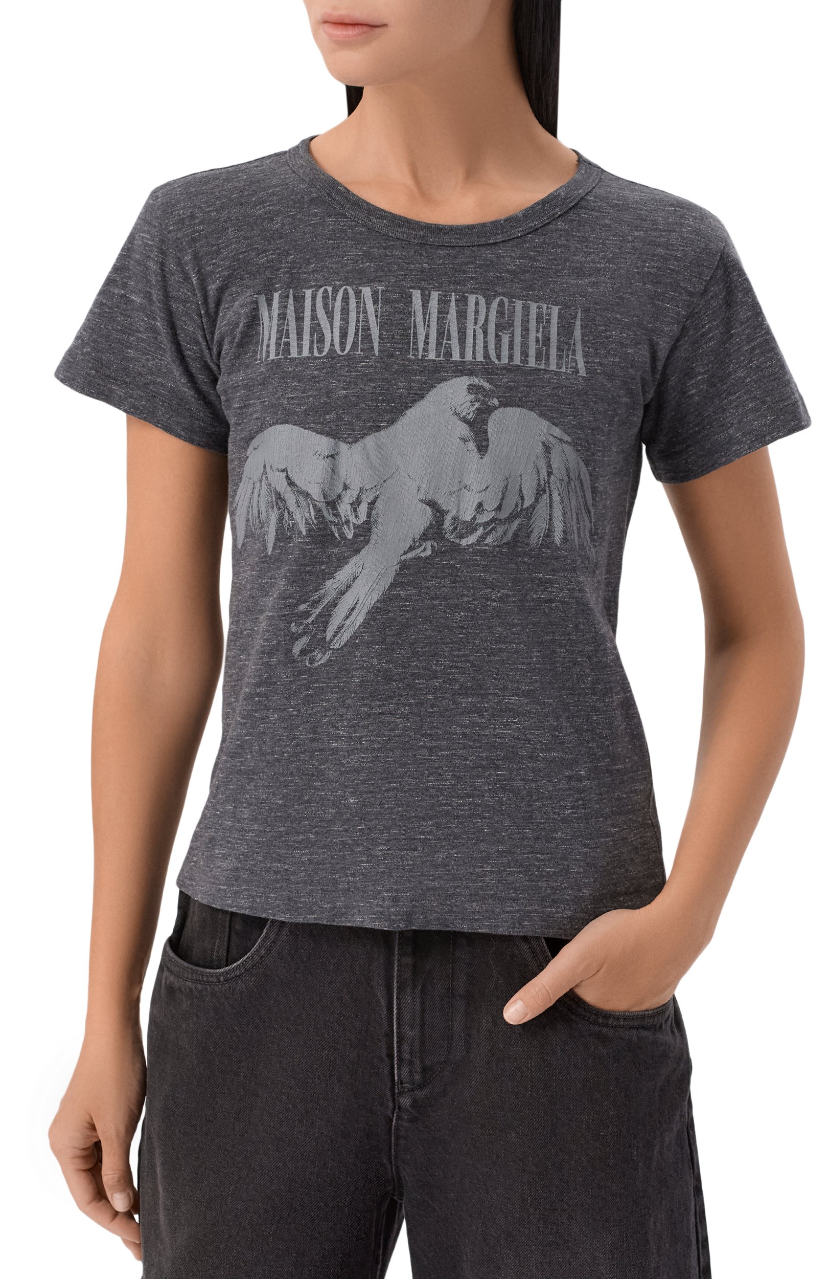 Хлопковая футболка MAISON MARGIELA серого цвета по цене 55950 руб., арт. S51GC0554/M20162, фото 3 Хлопковая футболка MAISON MARGIELA, арт. S51GC0554/M20162, фото 3
