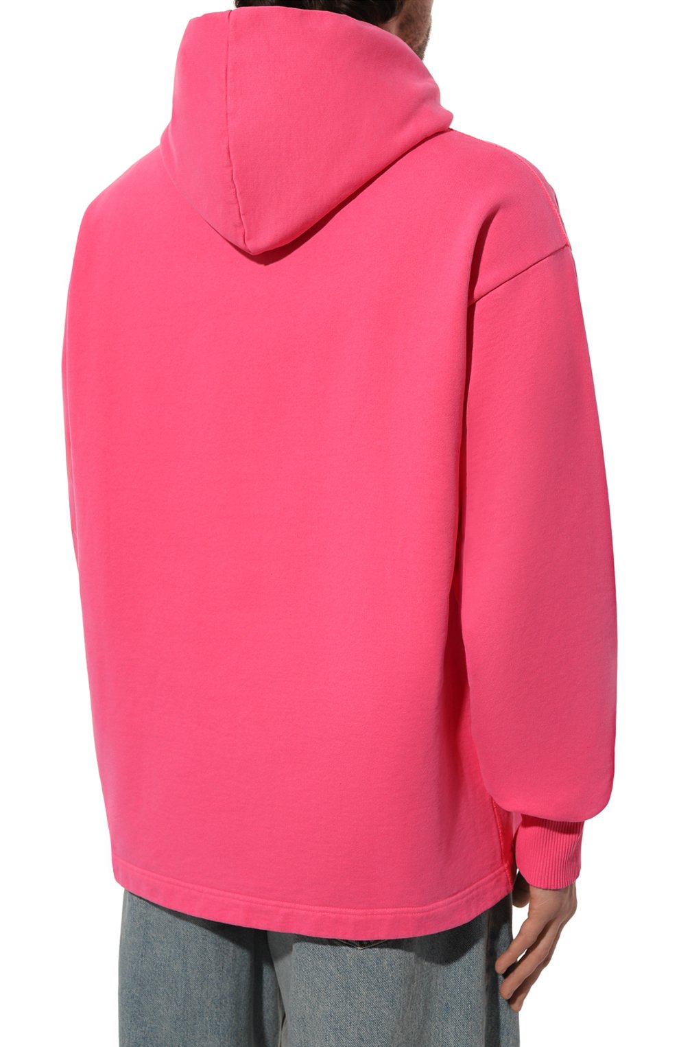 Хлопковое худи ACNE STUDIOS розового цвета по цене 46850 руб., арт. FN-MN-SWEA000343, фото 4 Хлопковое худи ACNE STUDIOS, арт. FN-MN-SWEA000343, фото 4