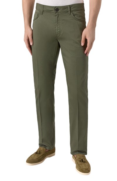 Хлопковые брюки STEFANO RICCI хаки цвета по цене 130000 руб., арт. MST41B0150/T0182, фото 3 Хлопковые брюки STEFANO RICCI, арт. MST41B0150/T0182, фото 3