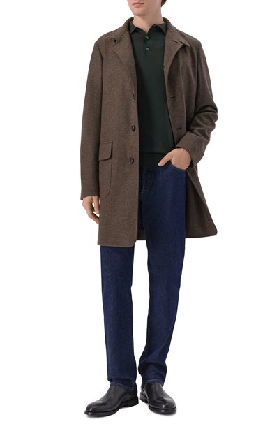 Кашемировое пальто LORO PIANA темно-коричневого цвета по цене 693500 руб., арт. FAF4702, фото 2 Кашемировое пальто LORO PIANA, арт. FAF4702, фото 2