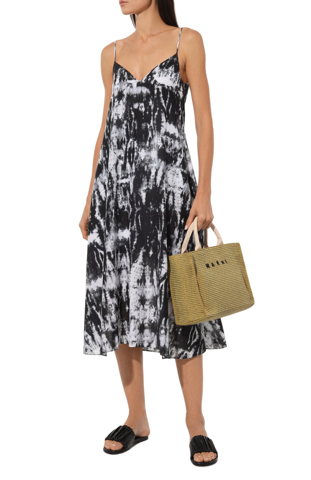 Сумка-тоут MARNI хаки цвета по цене 75300 руб., арт. SHMP0077U0/P3860, фото 7 Сумка-тоут MARNI, арт. SHMP0077U0/P3860, фото 7