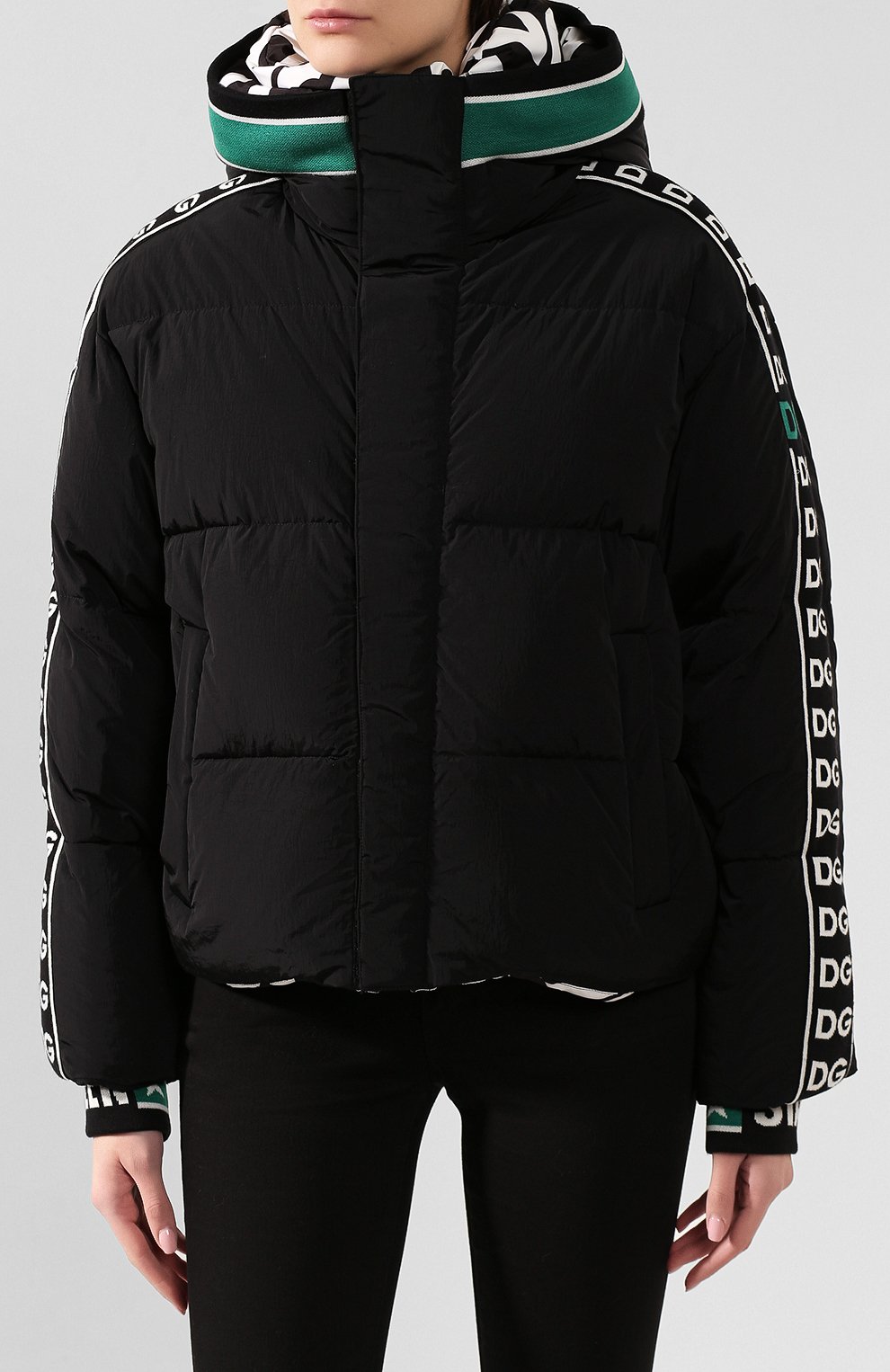 Пуховая куртка DOLCE & GABBANA черного цвета по цене 228000 руб., арт. F9G29T/FUM8T, фото 3 Пуховая куртка DOLCE & GABBANA, арт. F9G29T/FUM8T, фото 3