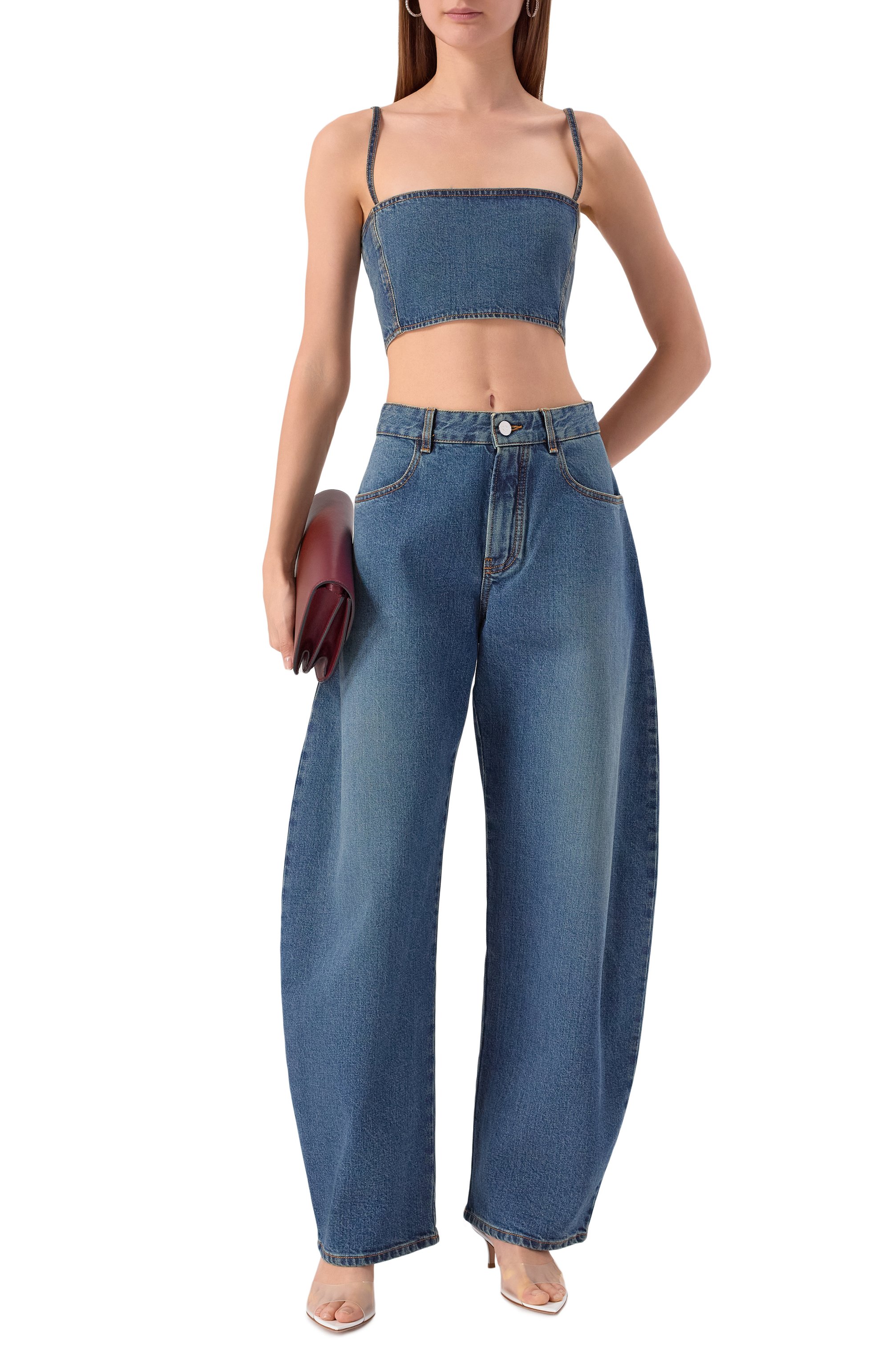 Джинсовый топ ALAIA, арт. AA9H1245D006B, фото 2