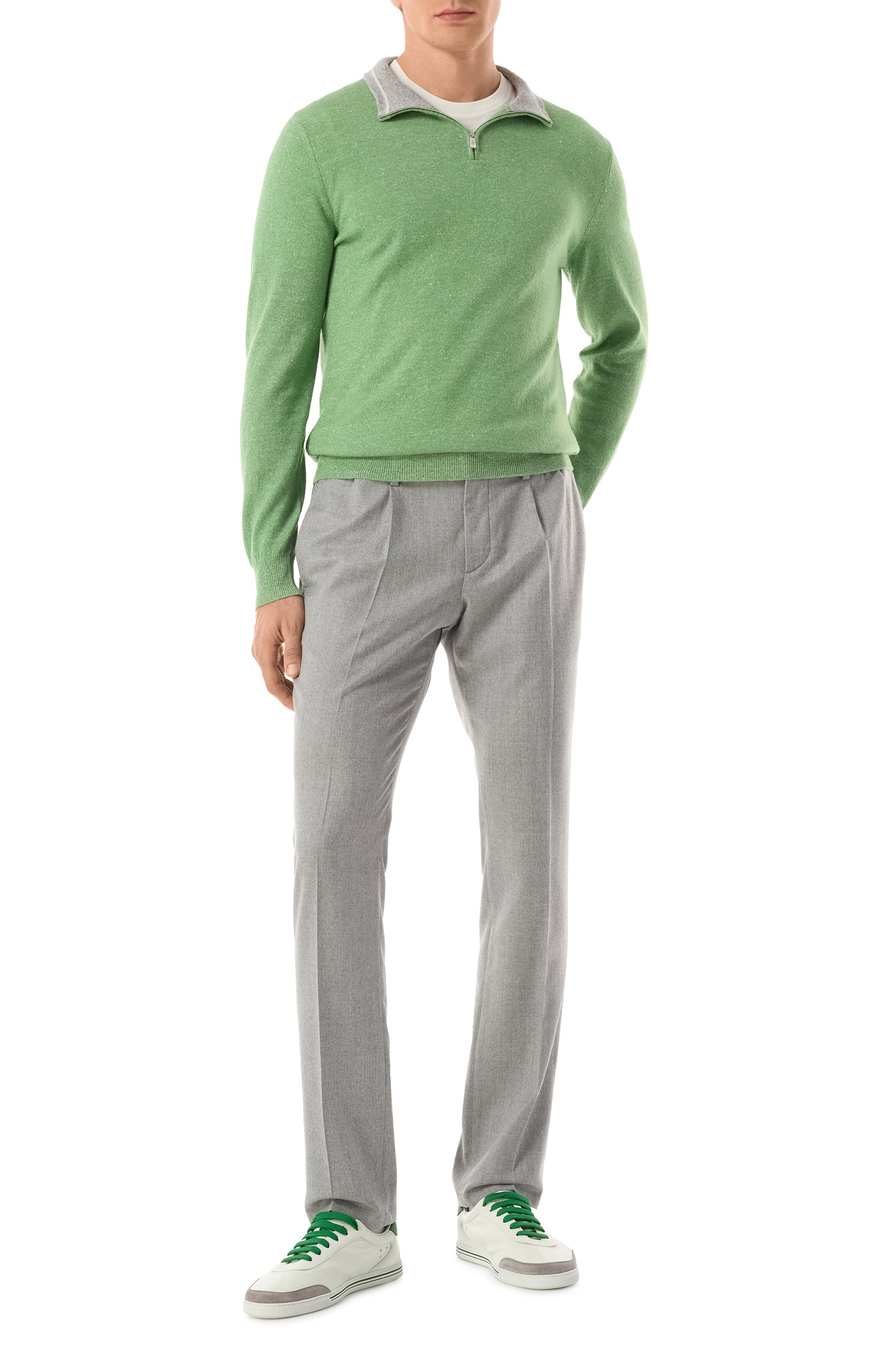 Джемпер из кашемира и льна FEDELI, арт. 8UE05605T, фото 2