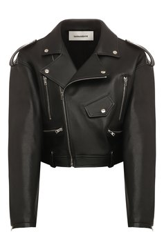 Женская кожаная куртка SASHAVERSE черного цвета, арт. CLT001/Leather.900/SS24 | Фото 1 (Длина (верхняя одежда): Короткие; Материал внешний: Натуральная кожа; Материал подклада: Вискоза; Рукава: Длинные; Кросс-КТ: Куртка, Легкие; Женское Кросс-КТ: Замша и кожа; Стили: Гранж)