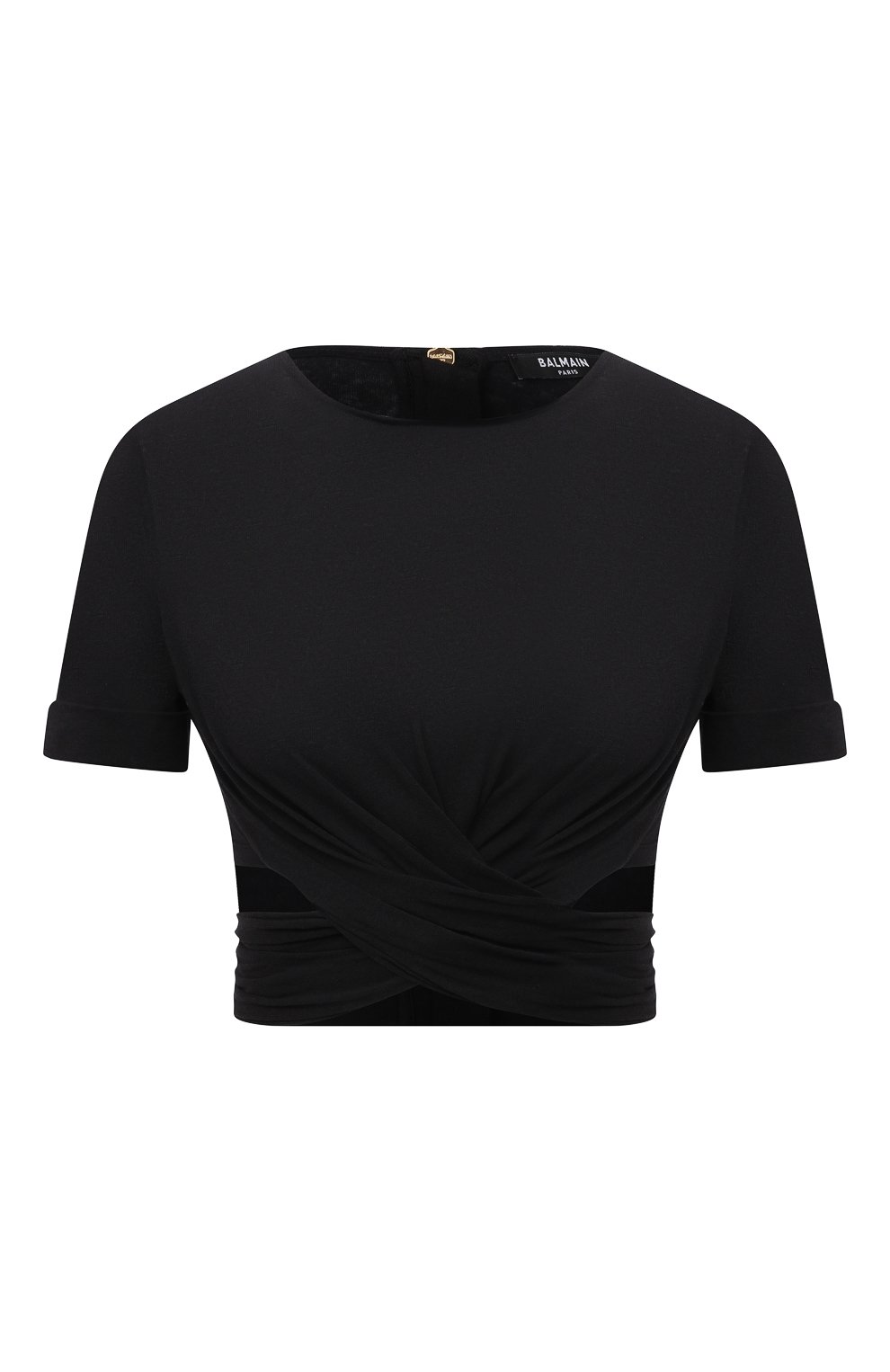 Футболка BALMAIN черного цвета по цене 69950 руб., арт. XF1AI002/JB10, фото 1 Футболка BALMAIN, арт. XF1AI002/JB10, фото 1