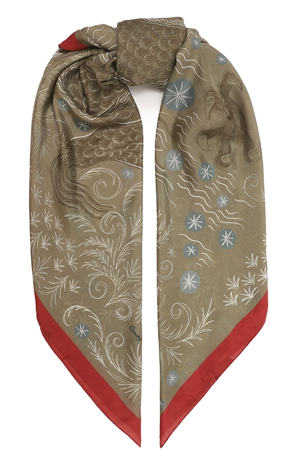 Шелковый платок дракон GOURJI, арт. T27DRBE7R, фото 1