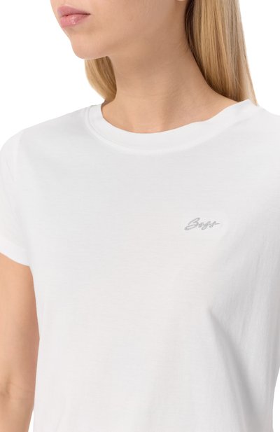 Хлопковая футболка BOSS ORANGE, арт. 50536628, фото 5