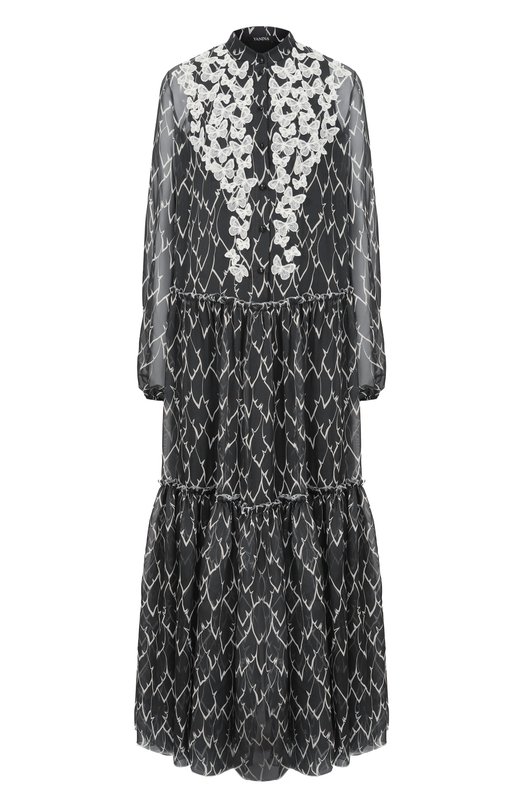 Шелковое платье YANINA T-3140 Чёрный T-3140