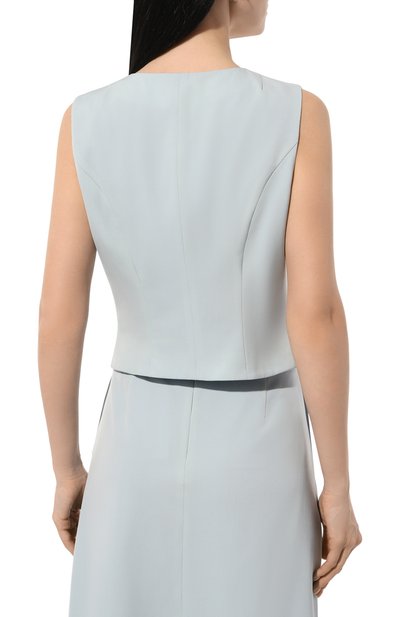 Шерстяной жилет NOBLE&BRULEE голубого цвета по цене 55000 руб., арт. NB70/2023/4, фото 4 Шерстяной жилет NOBLE&BRULEE, арт. NB70/2023/4, фото 4