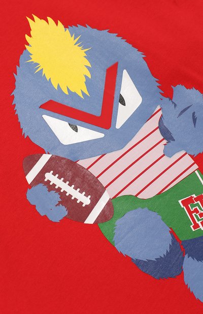 Хлопковый лонгслив с принтом FENDI, арт. JMI173/7AJ/10A-12A, фото 3