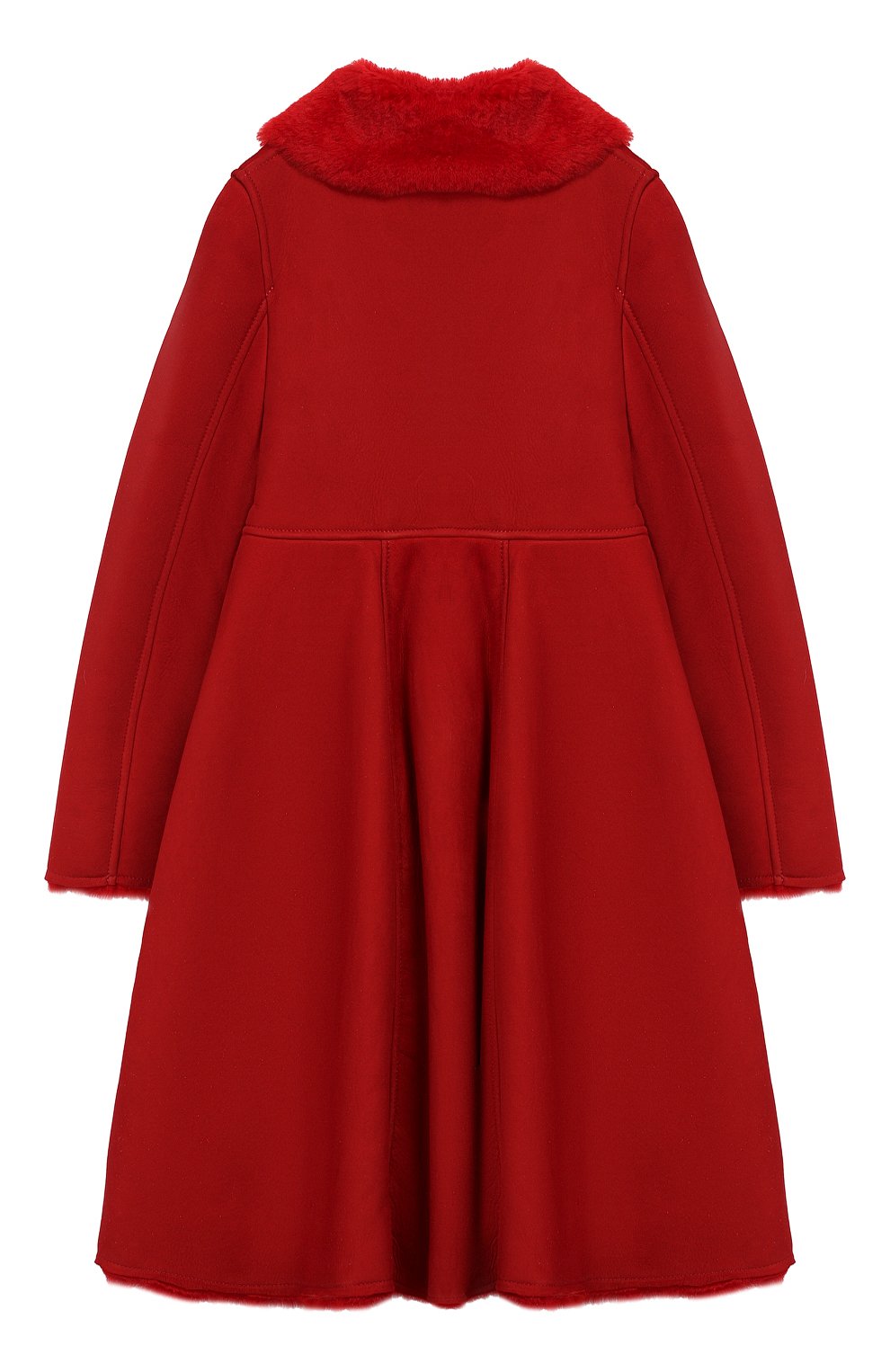 Дубленка из овчины DOLCE & GABBANA красного цвета по цене 223000 руб., арт. L53C44/FUP2K/8-14, фото 2 Дубленка из овчины DOLCE & GABBANA, арт. L53C44/FUP2K/8-14, фото 2