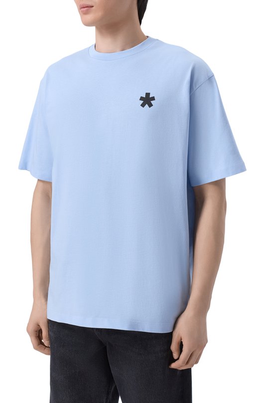 Хлопковая футболка Comme des Fuckdown CFABM01901 Голубой  CFABM01901 Фото 3