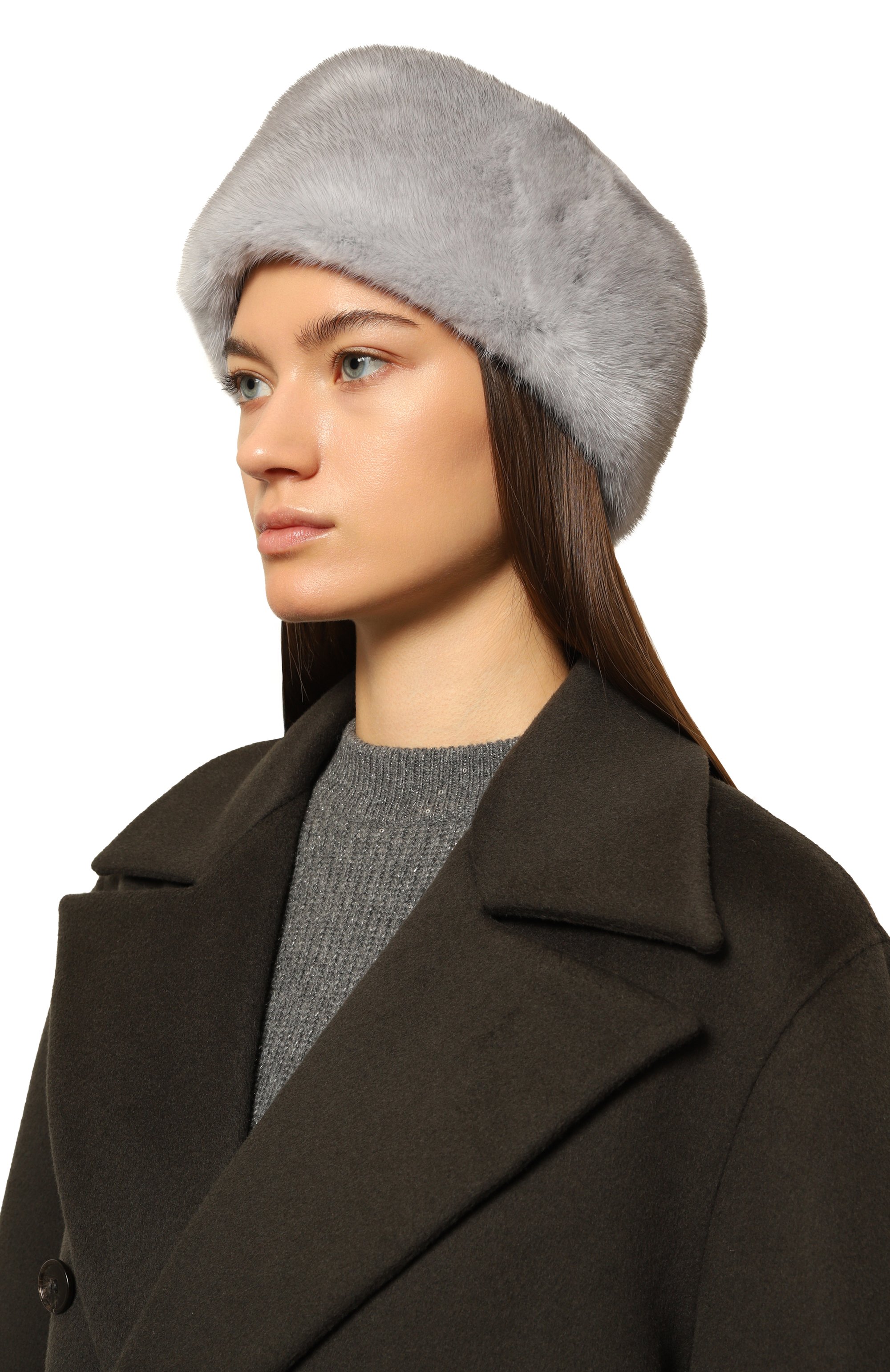 Меховая шапка татти из норки FURLAND серого цвета по цене 88000 руб., арт. 0163500140312300167, фото 2 Меховая шапка татти из норки FURLAND, арт. 0163500140312300167, фото 2