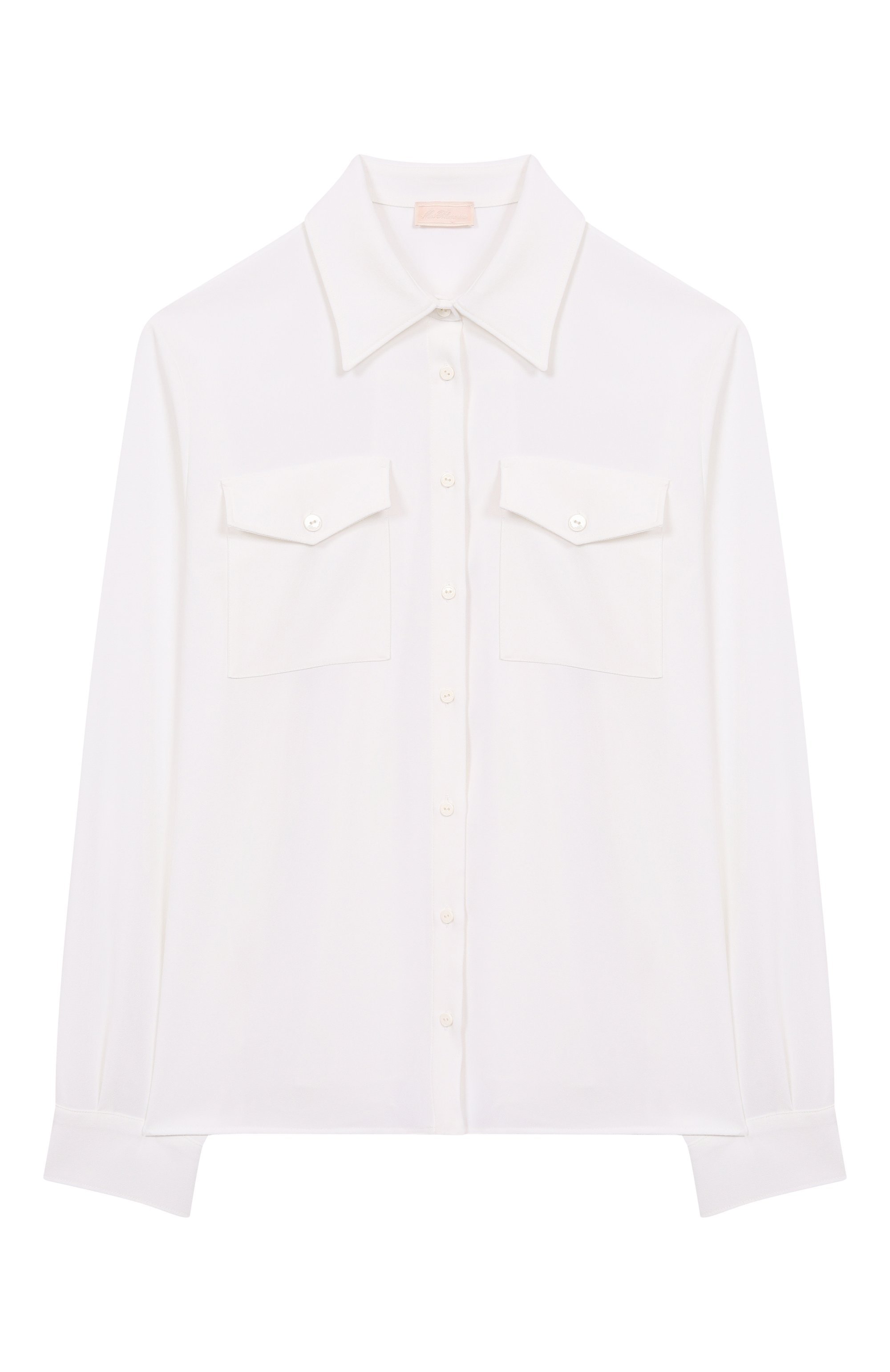 Комплект из рубашки и топа BLUMARINE кремового цвета по цене 27600 руб., арт. BFCA0200/GA019/14-16A, фото 2 Комплект из рубашки и топа BLUMARINE, арт. BFCA0200/GA019/14-16A, фото 2