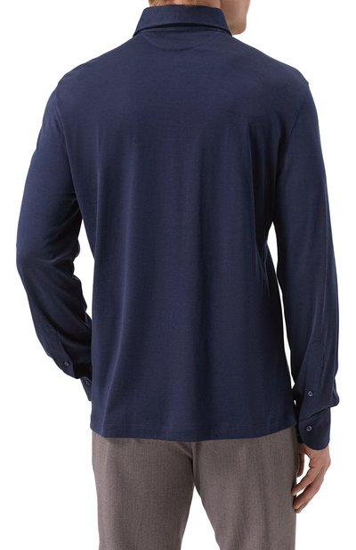 Поло из шелка и хлопка BRUNELLO CUCINELLI, арт. MH8363914, фото 4