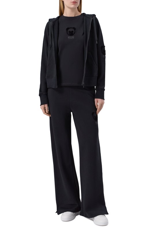 Хлопковые брюки Moschino 231V6/A6809/4418 Чёрный  231V6/A6809/4418 Фото 2