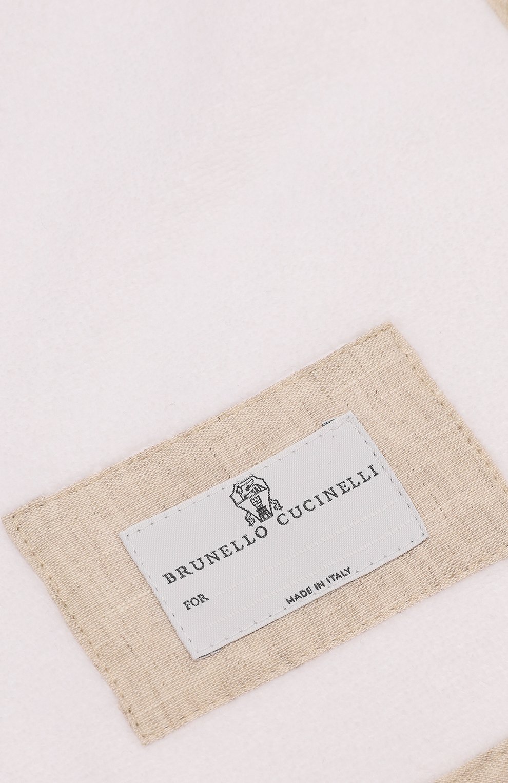 Полотенце BRUNELLO CUCINELLI белого цвета по цене 26400 руб., арт. BB925L136, фото 2 Полотенце BRUNELLO CUCINELLI, арт. BB925L136, фото 2