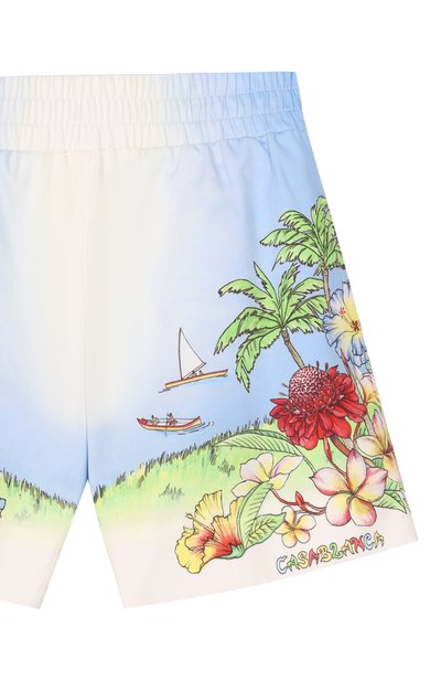 Хлопковые шорты CASABLANCA голубого цвета по цене 21250 руб., арт. K-SP26-TR-317-02-EX-BC, фото 3 Хлопковые шорты CASABLANCA, арт. K-SP26-TR-317-02-EX-BC, фото 3