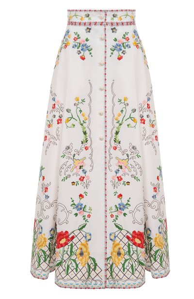 Женская юбка хлопка и льна VALENTINO, арт. 6B3RACP790D