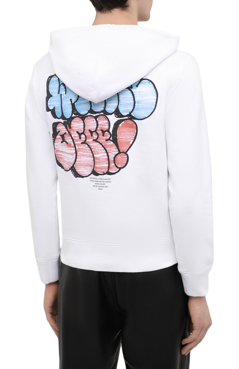 Хлопковое худи OFF-WHITE белого цвета по цене 49950 руб., арт. 0MBB034R21FLE005, фото 4 Хлопковое худи OFF-WHITE, арт. 0MBB034R21FLE005, фото 4