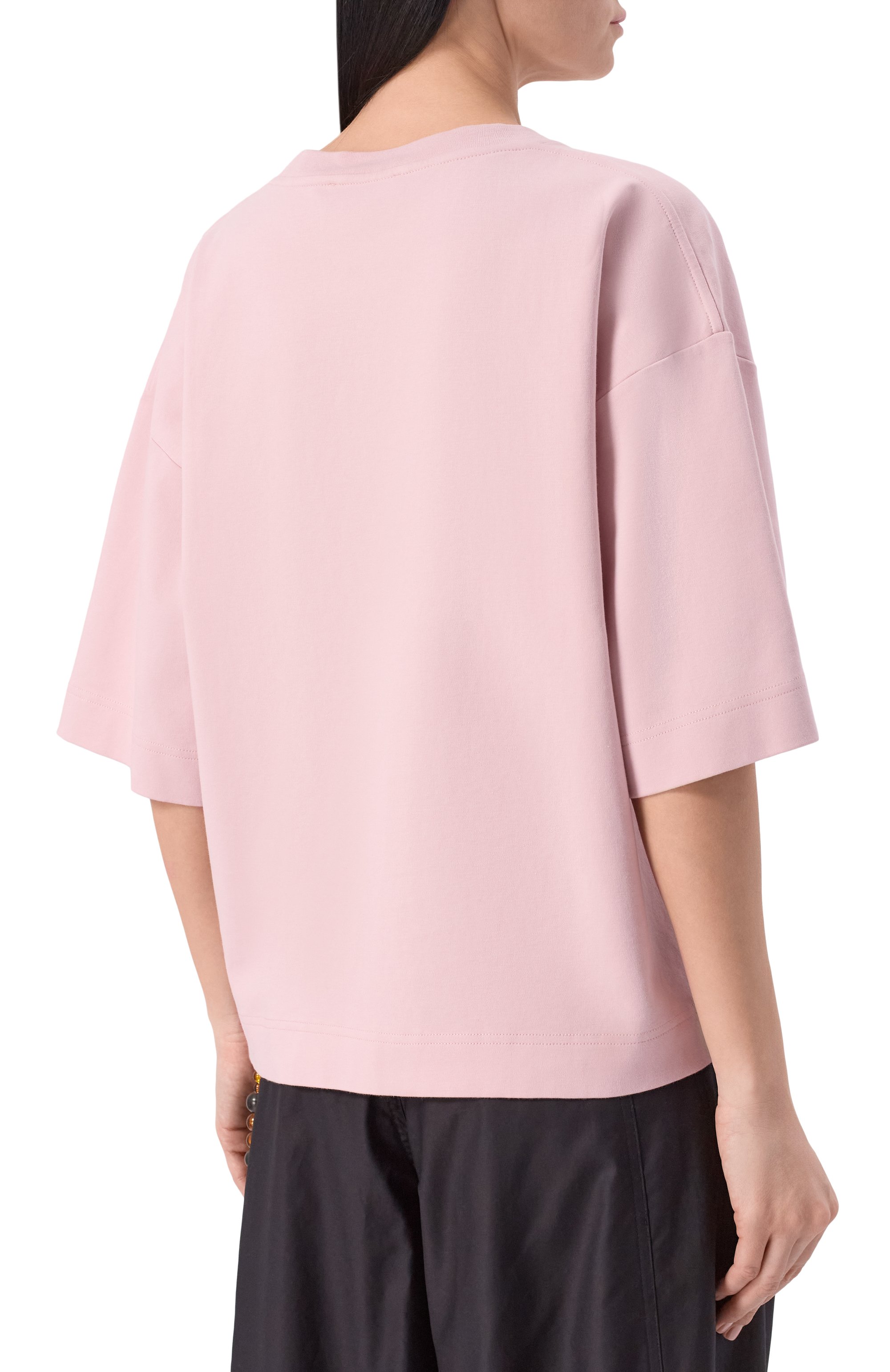 Хлопковая футболка DARKPARK розового цвета по цене 21800 руб., арт. WJE09/JER01, фото 4 Хлопковая футболка DARKPARK, арт. WJE09/JER01, фото 4