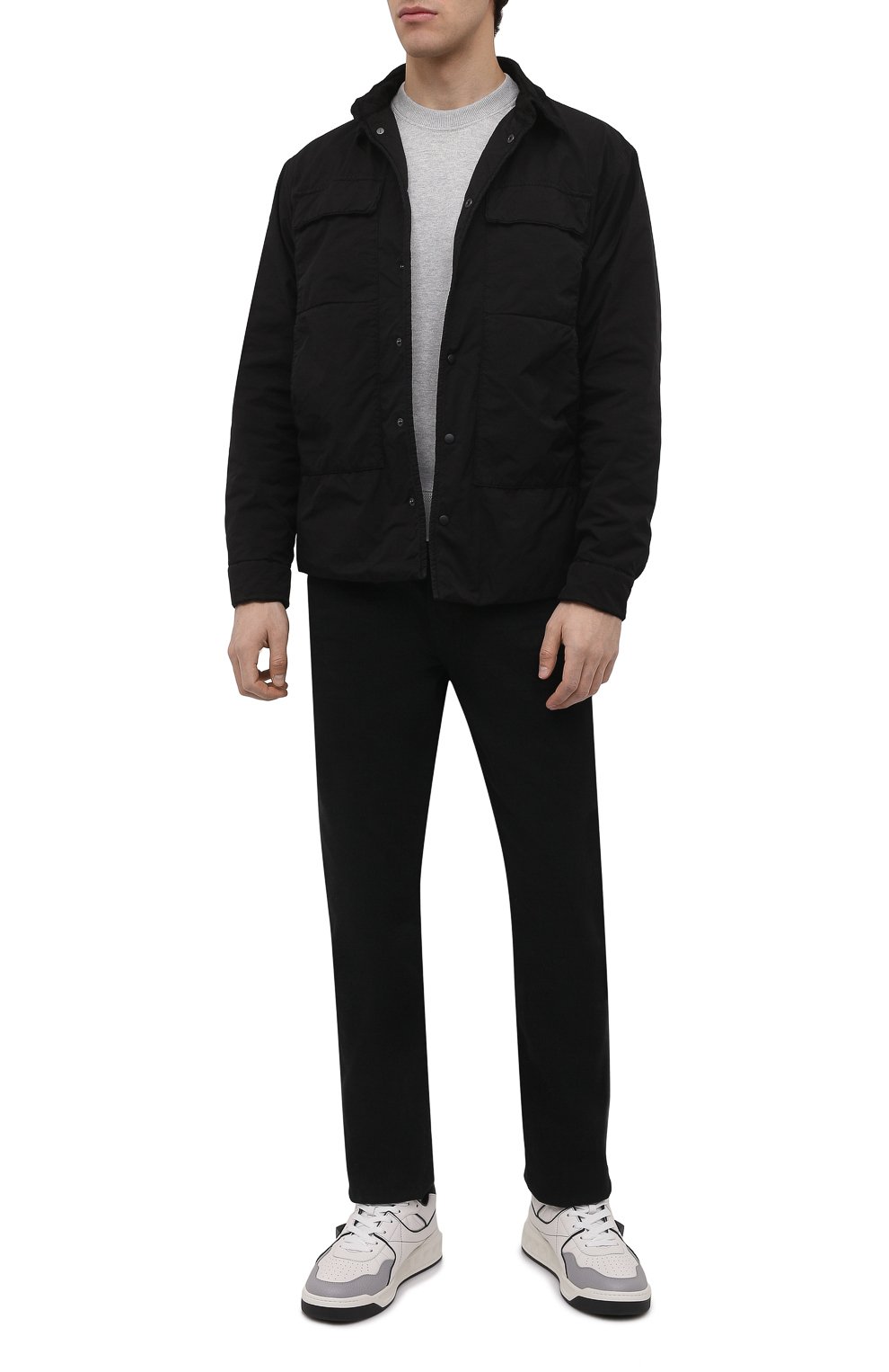 Кожаные кеды one stud VALENTINO серого цвета по цене 86650 руб., арт. XY2S0E71/NWN, фото 2 Кожаные кеды one stud VALENTINO, арт. XY2S0E71/NWN, фото 2