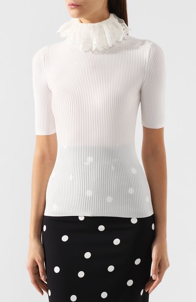 Топ CHLOÉ белого цвета по цене 88600 руб., арт. CHC19AMP77760, фото 3 Топ CHLOÉ, арт. CHC19AMP77760, фото 3