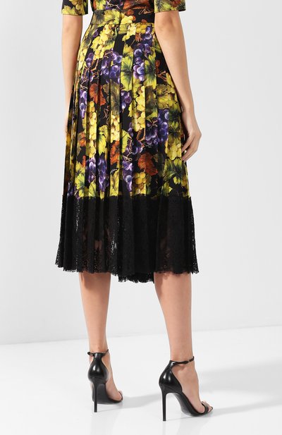Шелковая юбка DOLCE & GABBANA желтого цвета по цене 185500 руб., арт. F4BFTT/FSATC, фото 4 Шелковая юбка DOLCE & GABBANA, арт. F4BFTT/FSATC, фото 4