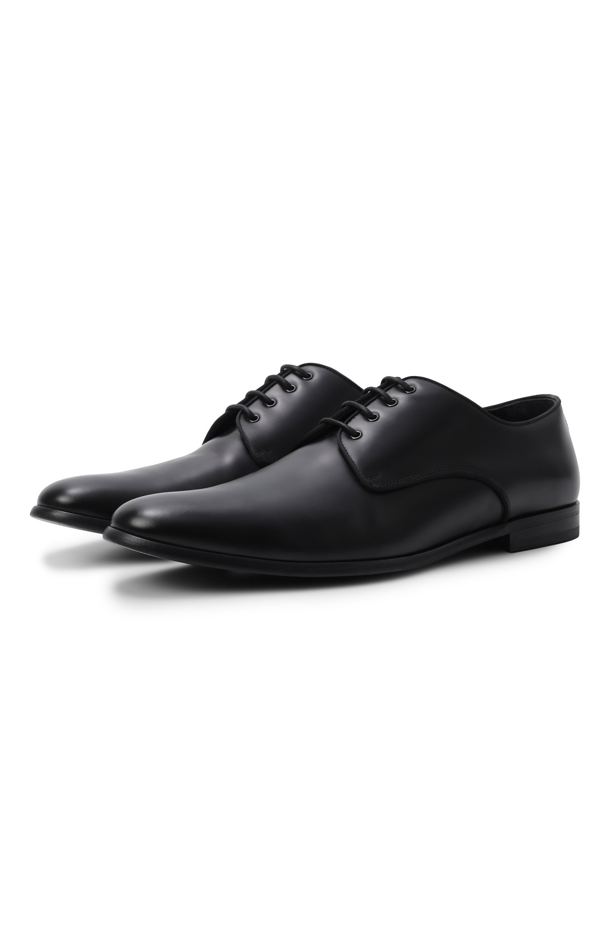 Кожаные дерби raffaello DOLCE & GABBANA черного цвета по цене 68350 руб., арт. A10703/A1203, фото 1 Кожаные дерби raffaello DOLCE & GABBANA, арт. A10703/A1203, фото 1