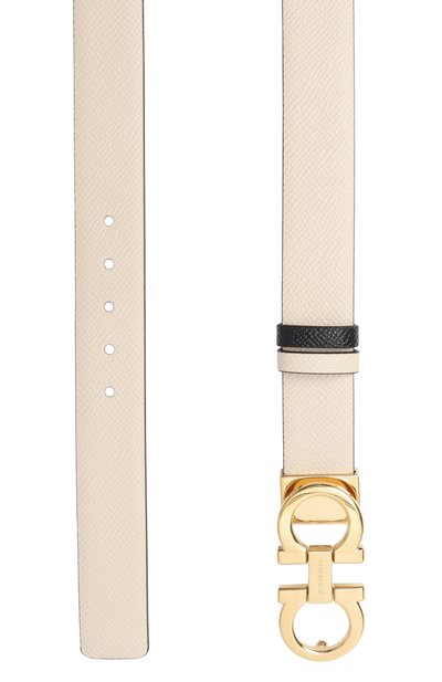 Двусторонний ремень gancini FERRAGAMO кремового цвета по цене 52550 руб., арт. 23A565/615288, фото 4 Двусторонний ремень gancini FERRAGAMO, арт. 23A565/615288, фото 4