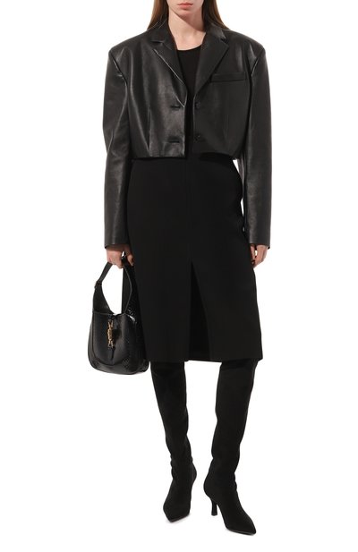 Текстильные ботфорты CASADEI, арт. 1T016Z060NGYSUE, фото 2