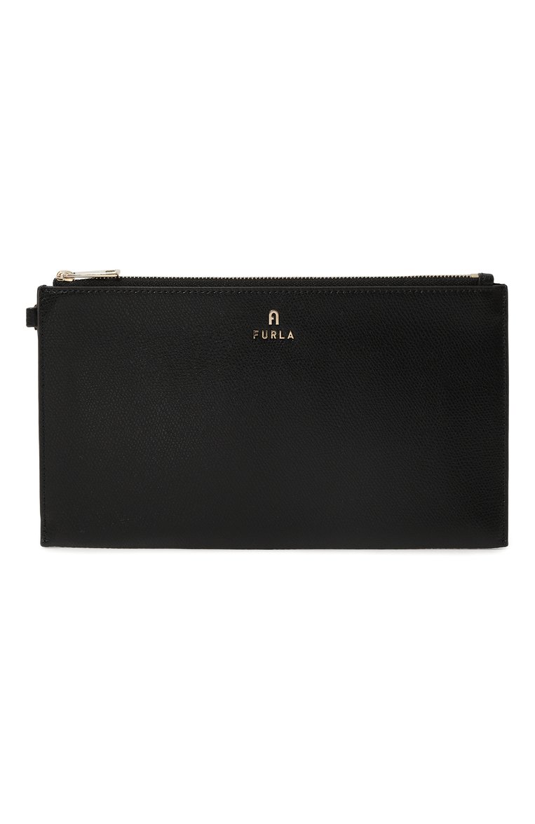Кожаный футляр для документов FURLA черного цвета купить в интернет ...