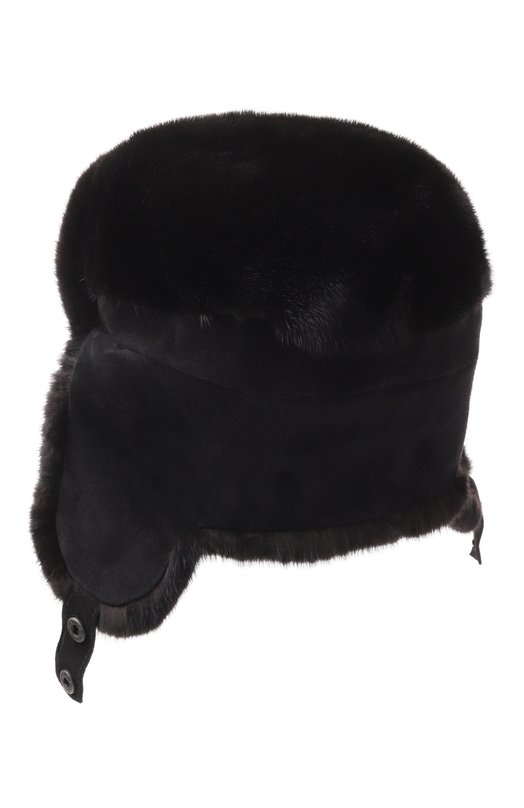 Меховая шапка-ушанка из норки VICTORIA KUSENKOVA 332800002115 Чёрный  332800002115 Фото 2