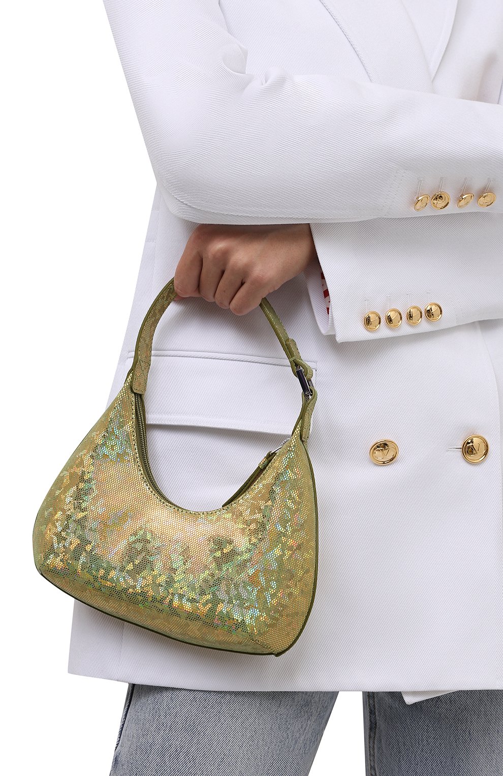 Сумка baby amber BY FAR салатового цвета по цене 65750 руб., арт. 21PFBASDIGH0L0SMA, фото 2 Сумка baby amber BY FAR, арт. 21PFBASDIGH0L0SMA, фото 2