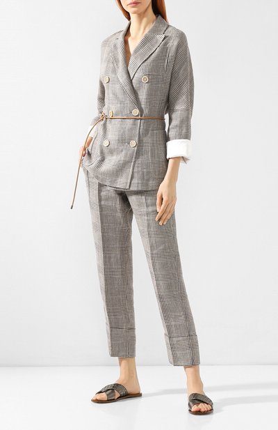 Льняные брюки BRUNELLO CUCINELLI, арт. MF576P6973, фото 2