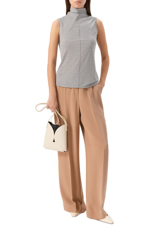 Шелковые брюки 12 STOREEZ 132597 Бежевый  132597 Фото 2