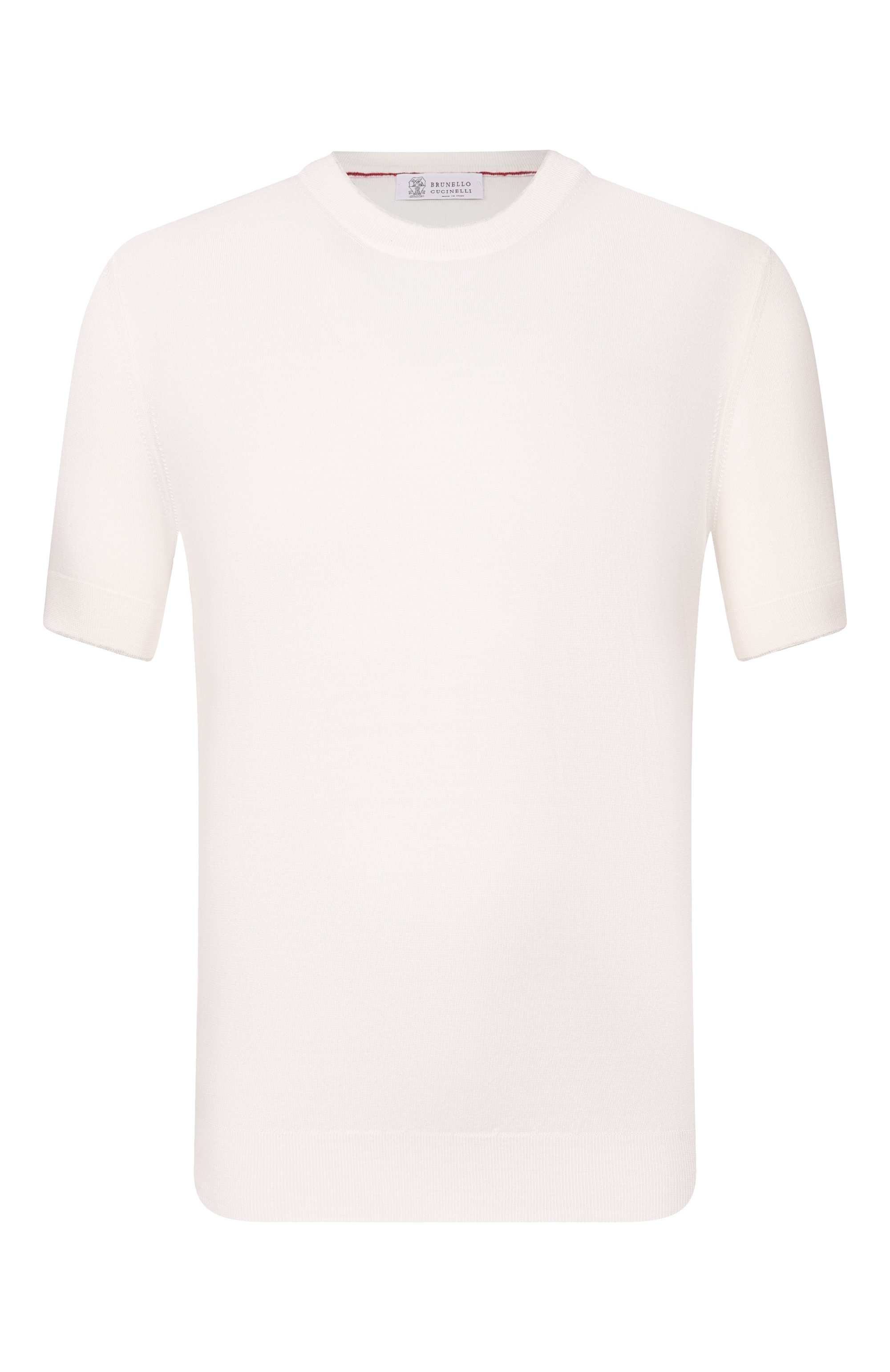 Хлопковый джемпер BRUNELLO CUCINELLI белого цвета по цене 75950 руб., арт. M29805200, фото 1 Хлопковый джемпер BRUNELLO CUCINELLI, арт. M29805200, фото 1