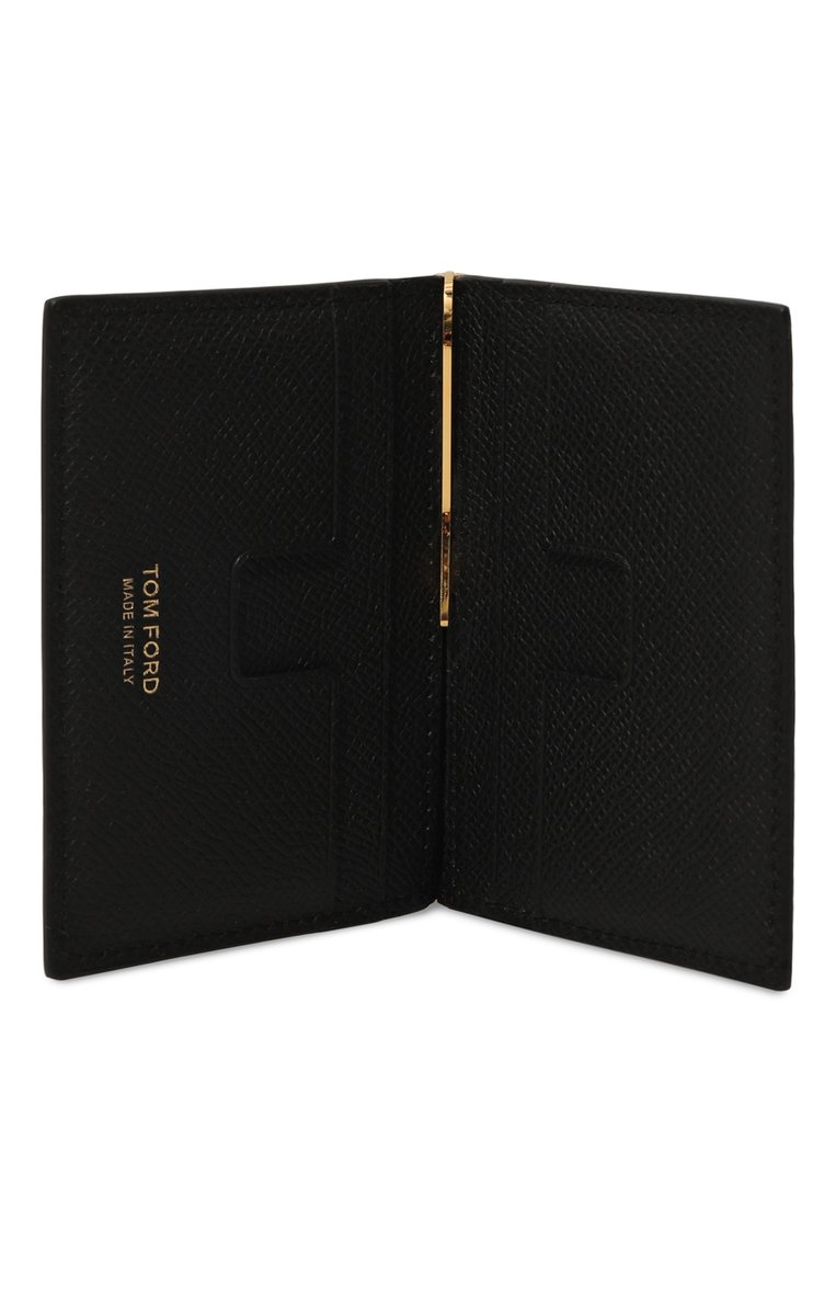 Мужской кожаный зажим для купюр TOM FORD черного цвета, арт. YM340/LCL081G | Фото 3 (Нос: Не проставлено; Материал: Натуральная кожа; Материал сплава: Проставлено)