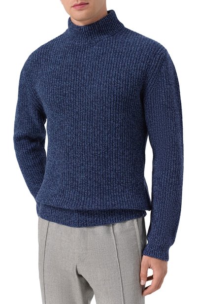 Шерстяной свитер DANIELE FIESOLI синего цвета по цене 22400 руб., арт. DF0250, фото 3 Шерстяной свитер DANIELE FIESOLI, арт. DF0250, фото 3