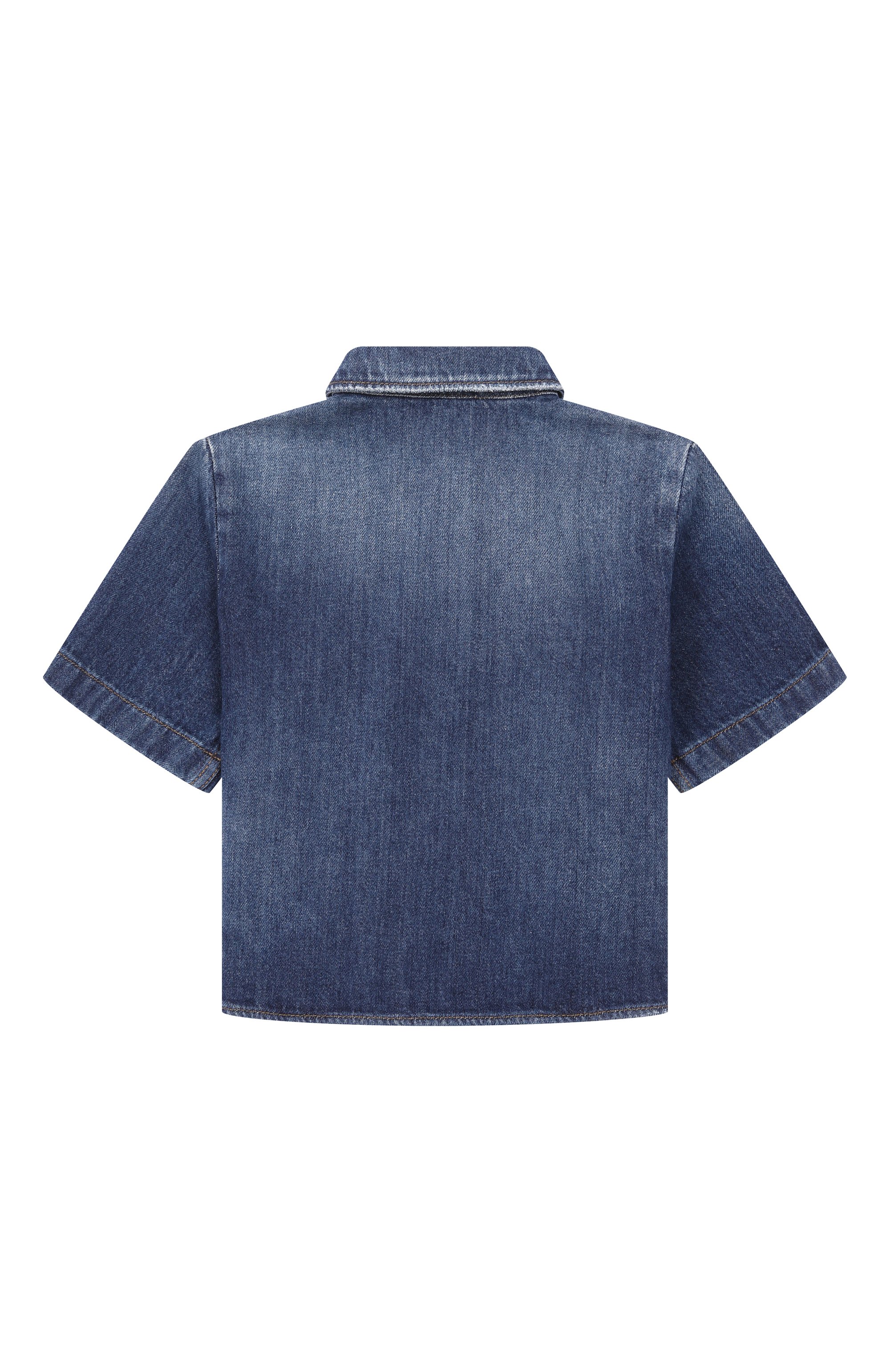 Джинсовая рубашка DOLCE & GABBANA темно-синего цвета по цене 41750 руб., арт. L44S77/LDD66, фото 2 Джинсовая рубашка DOLCE & GABBANA, арт. L44S77/LDD66, фото 2