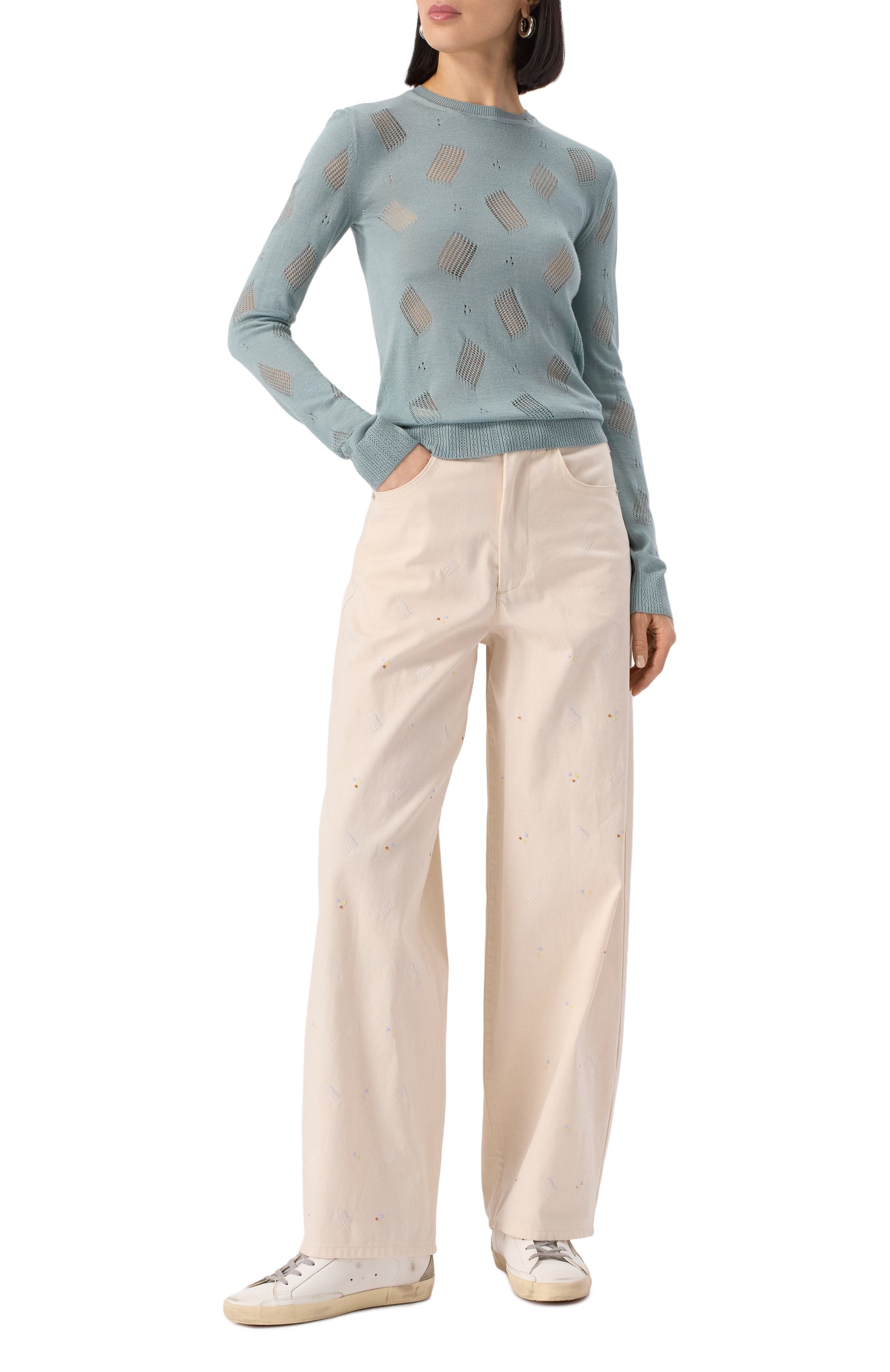 Пуловер из шерсти и шелка MARNI, арт. GCMD0600A0/UFW534, фото 2