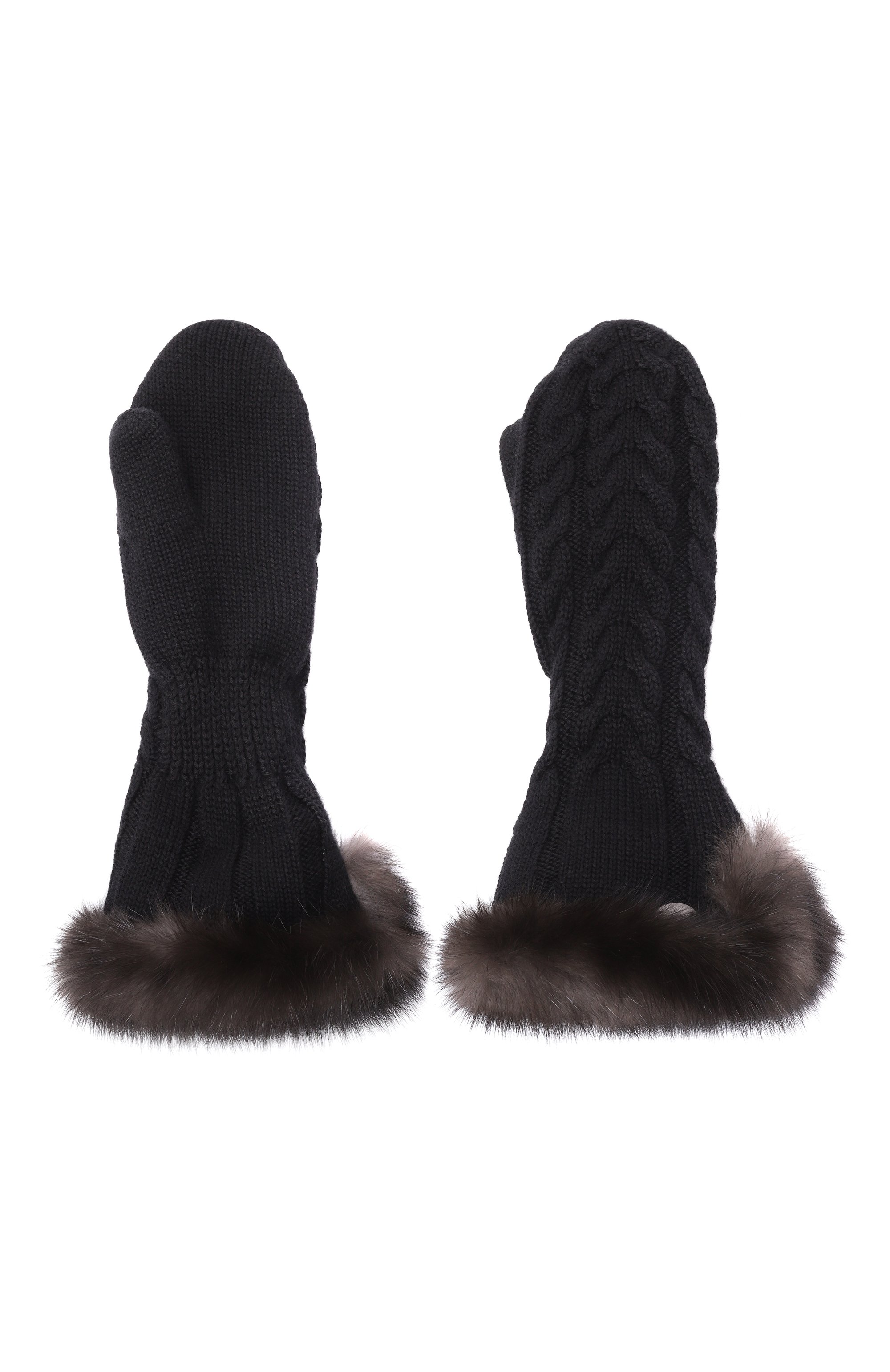 Утепленные варежки с отделкой из соболя BLACK SABLE, арт. BS-ACSKV-EB, фото 2