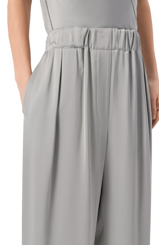 Атласные брюки Jil Sander J02KA0383/J65022 Серый  J02KA0383/J65022 Фото 5
