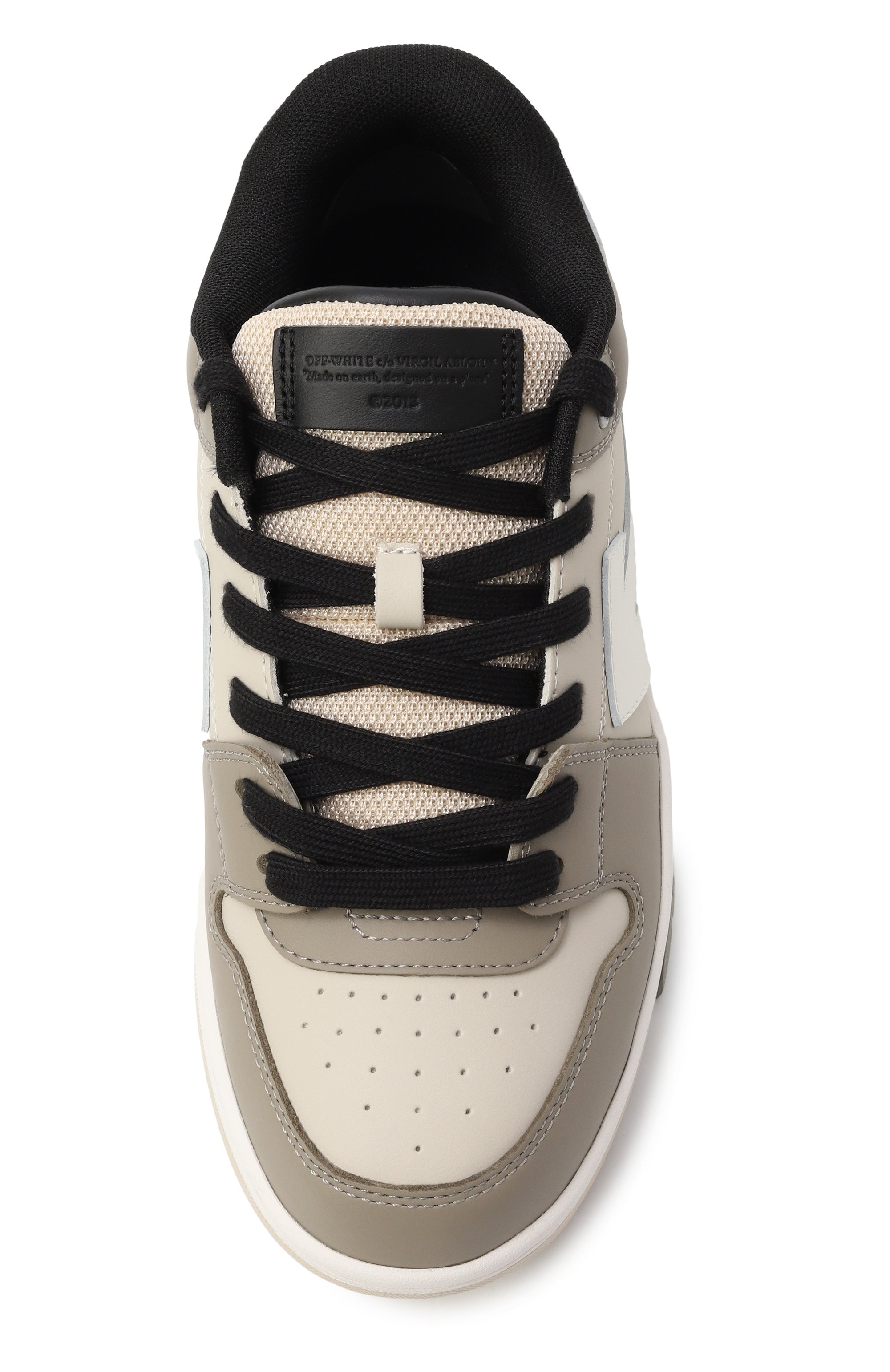 Кожаные кеды out of office OFF-WHITE, арт. 0BIA011S25LEA001/31-33, фото 4