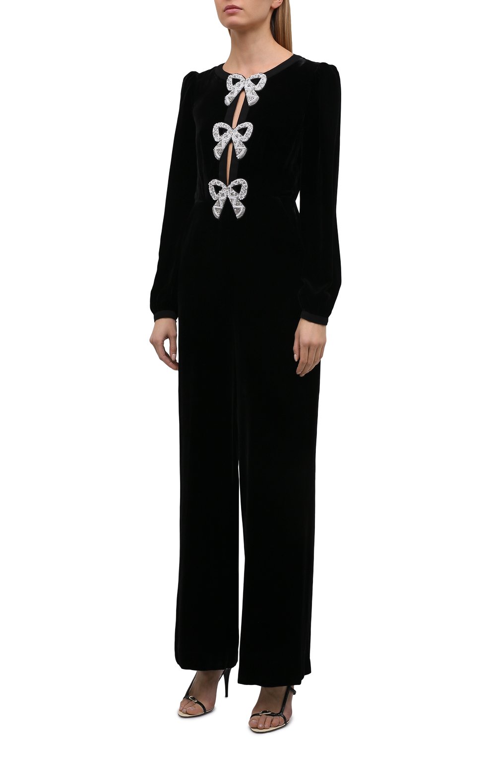 Бархатный комбинезон SALONI черного цвета по цене 106500 руб., арт. 7081-785/732-R/1270712, фото 3 Бархатный комбинезон SALONI, арт. 7081-785/732-R/1270712, фото 3
