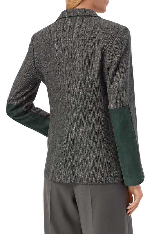 Шерстяной жакет Kiton D58506AK0546G01 Серый  D58506AK0546G01 Фото 4
